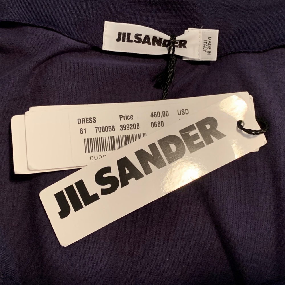 Jil Sander Convertible Neckline Navy Dress - Picture 8 of 8